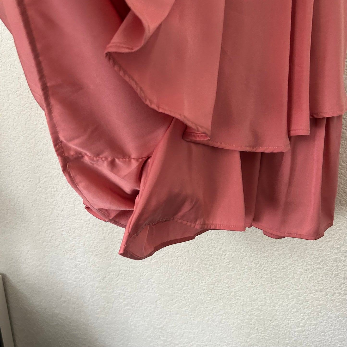 Pink Juliet Bow Back Satin Romper Dress