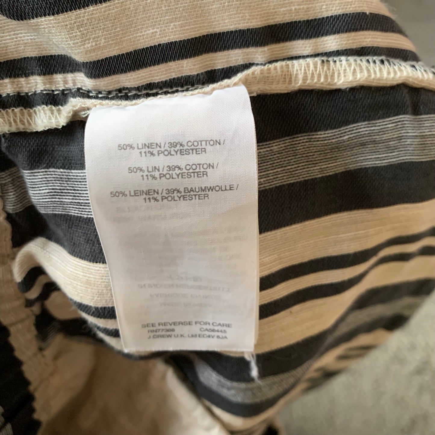 Linen Blend Evelyn Striped Shorts