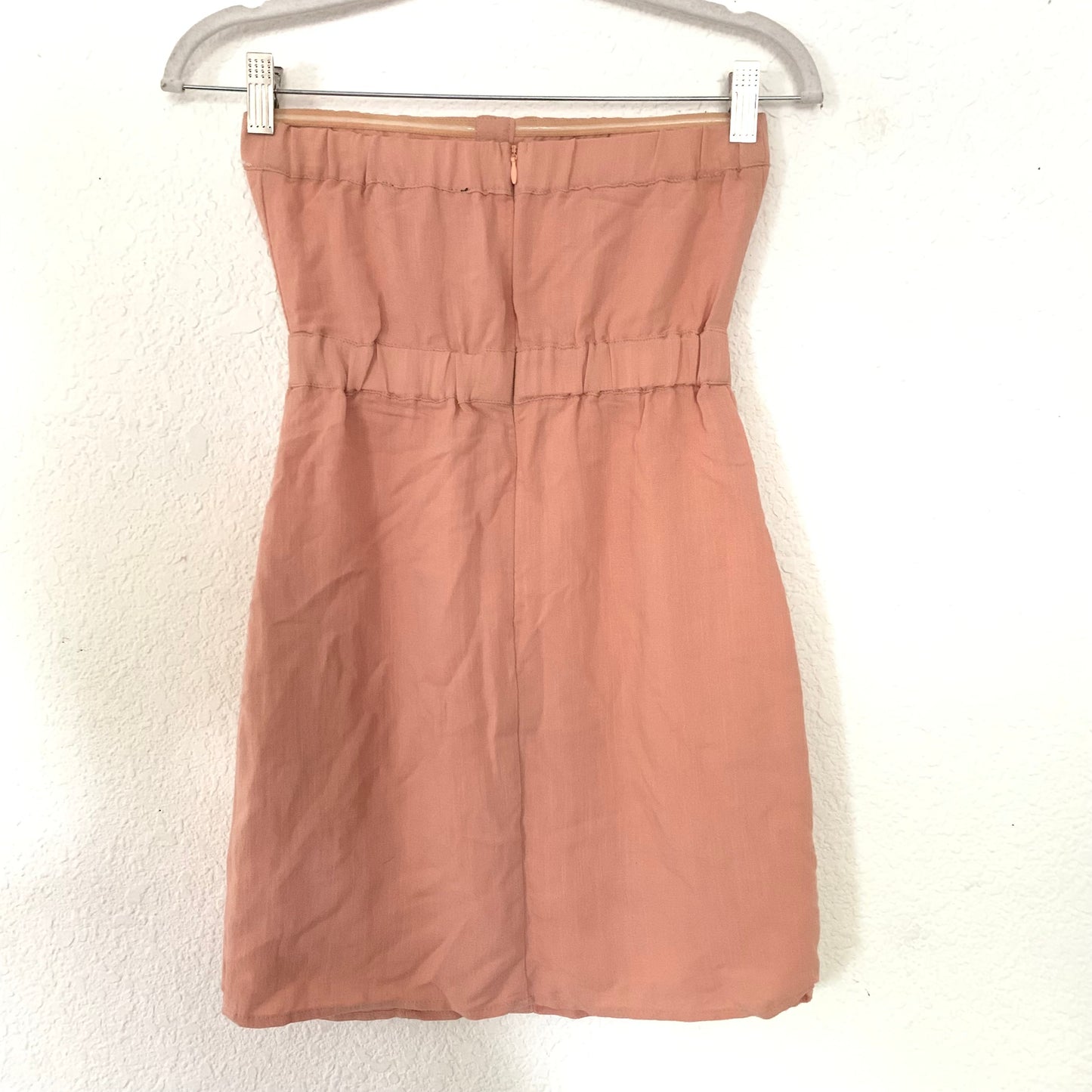 Make You Mine Peach Orange Strapless Mini Dress