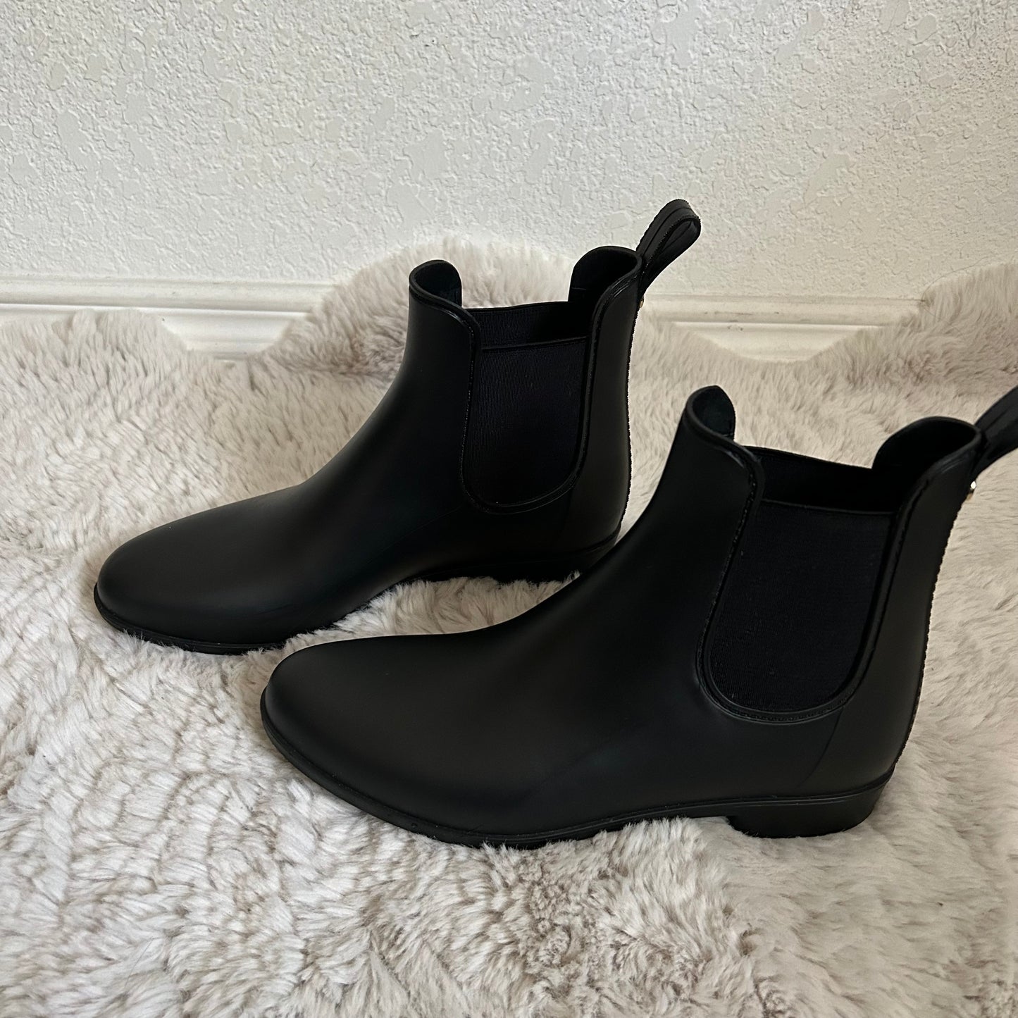 Tinsley Black Chelsea Rain Booties Boots