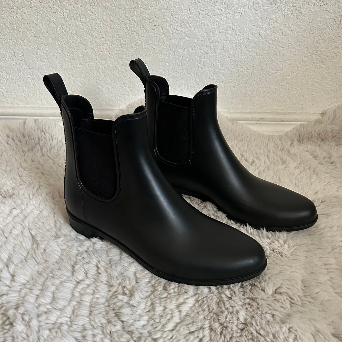 Tinsley Black Chelsea Rain Booties Boots