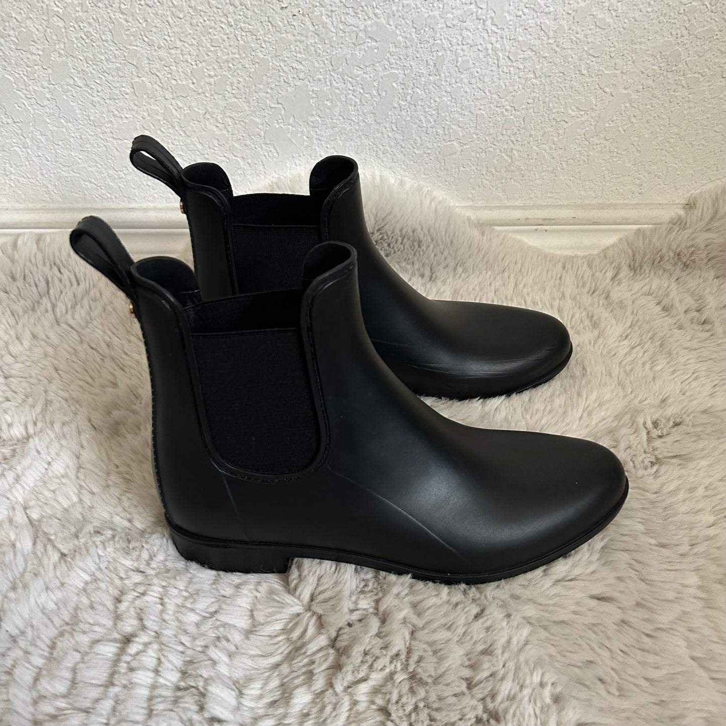 Tinsley Black Chelsea Rain Booties Boots