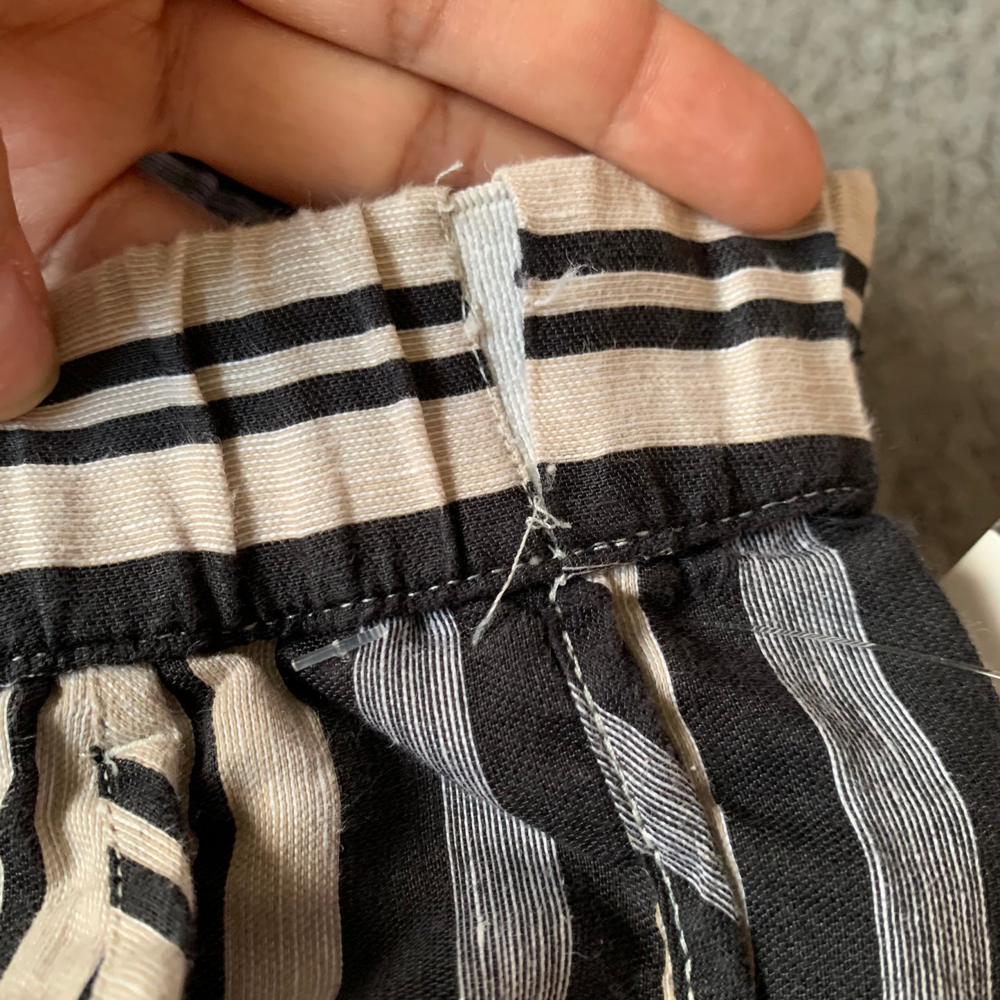 Linen Blend Evelyn Striped Shorts