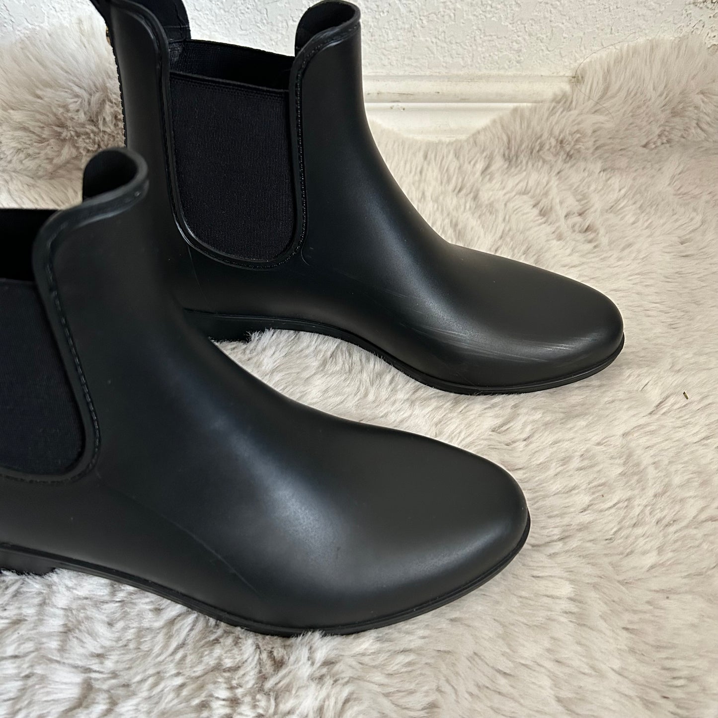 Tinsley Black Chelsea Rain Booties Boots