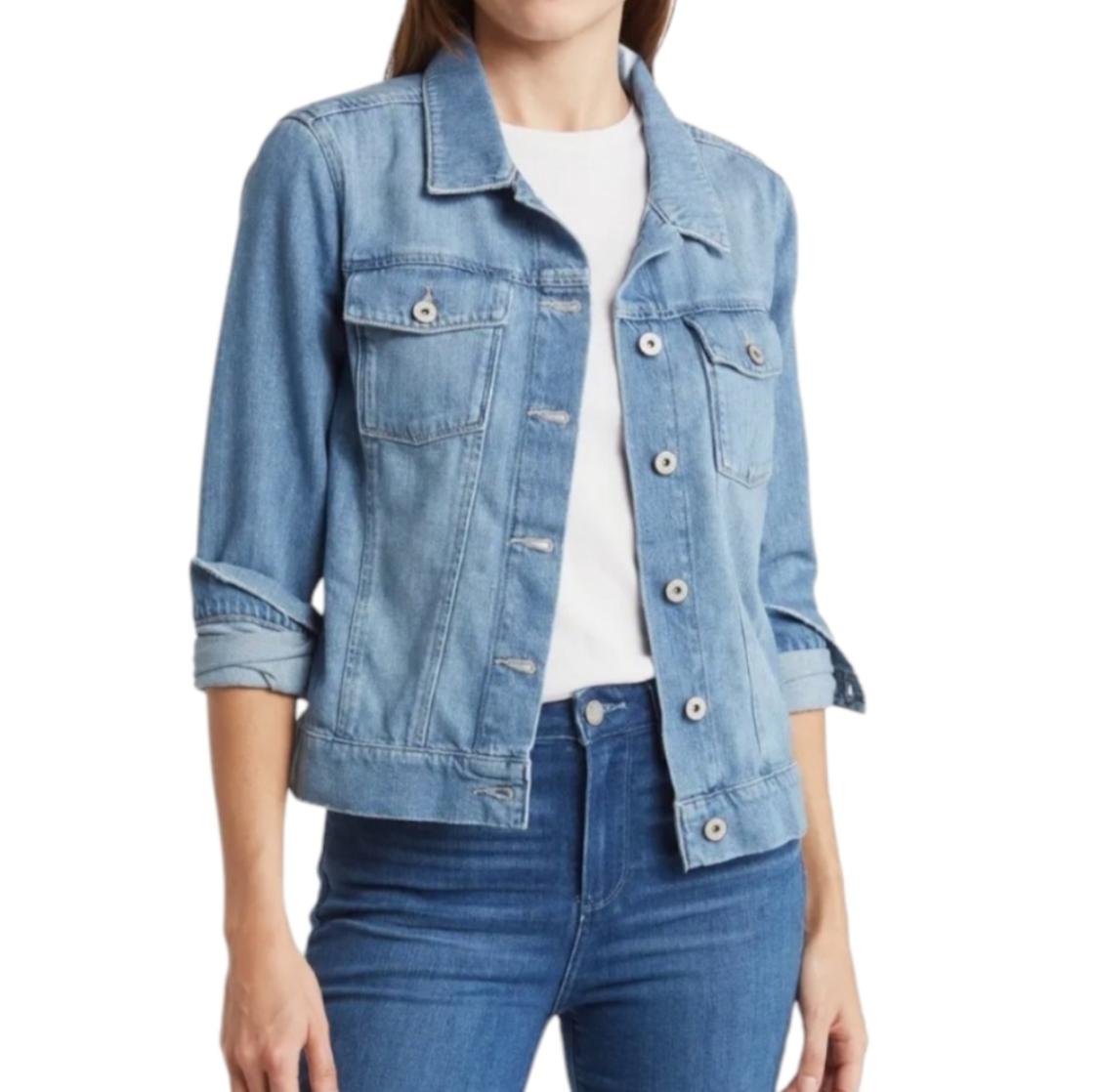 Denim Medium Light Blue Trucker Jacket