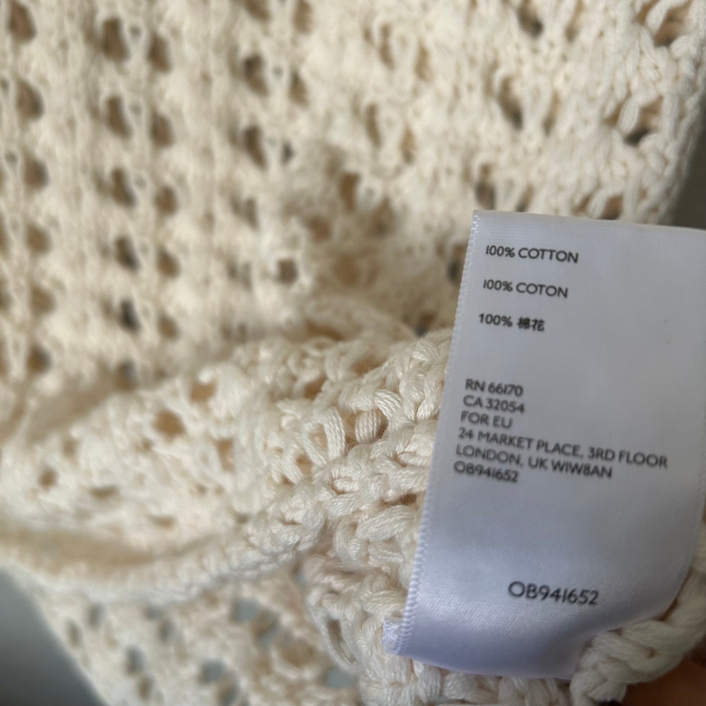 Cream Crochet Dress Mini Swim Cover Up Ivory White