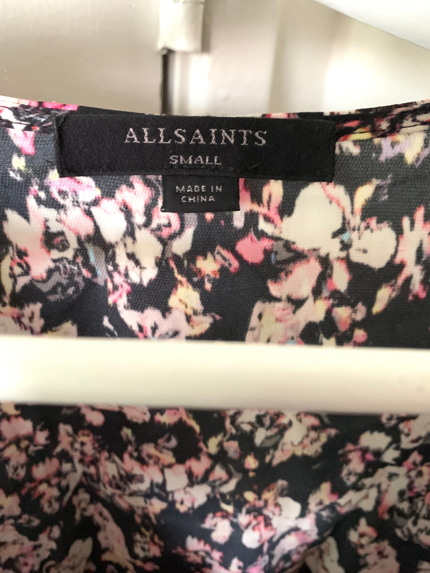 Kota Freefall Floral Printed Black Pink Top