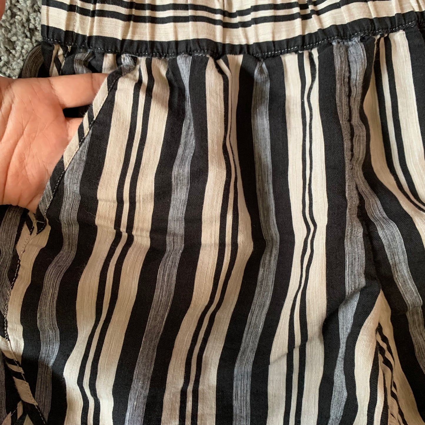 Linen Blend Evelyn Striped Shorts