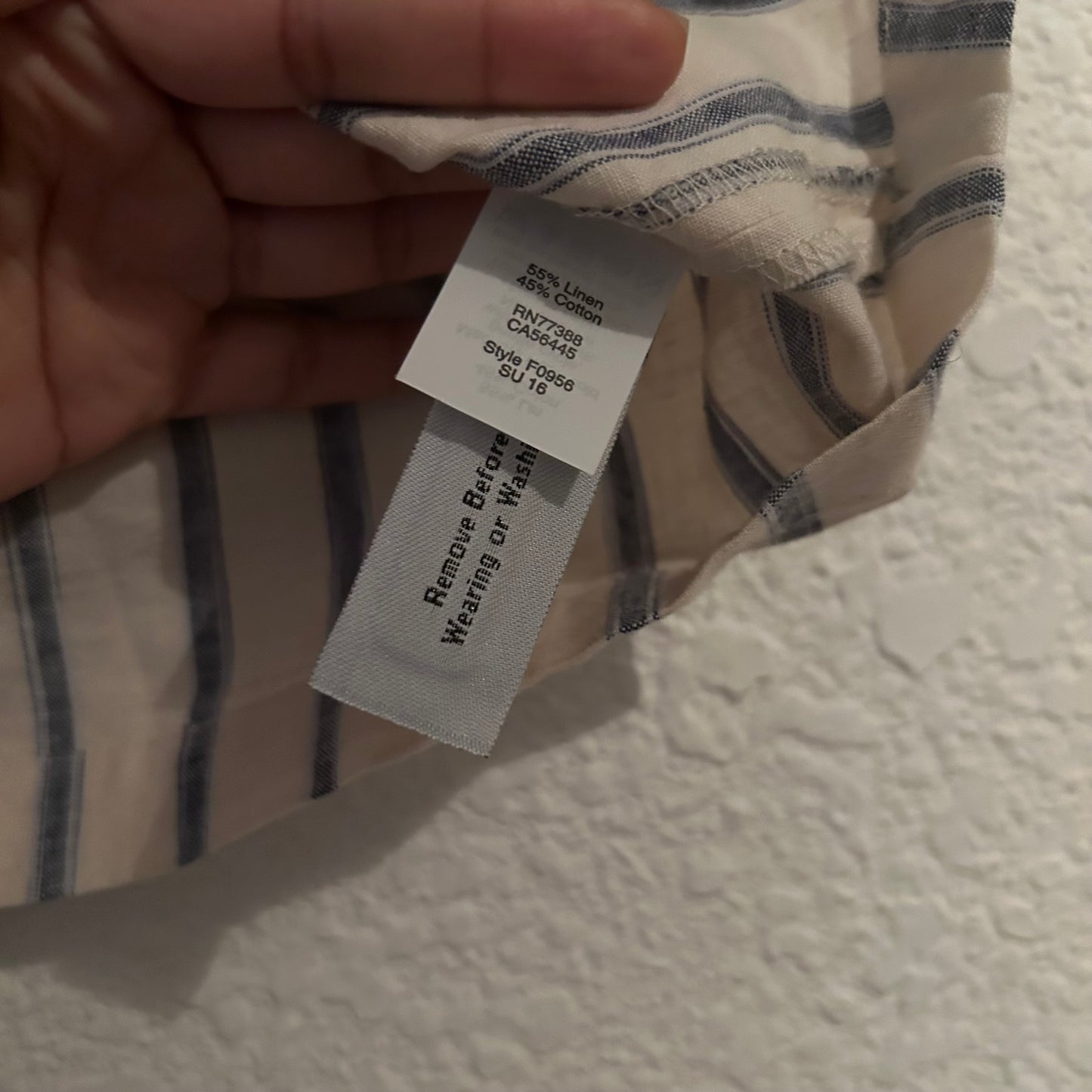 Ivory Blue Portside Faux Wrap Mini Skirt In Ikat Stripe
