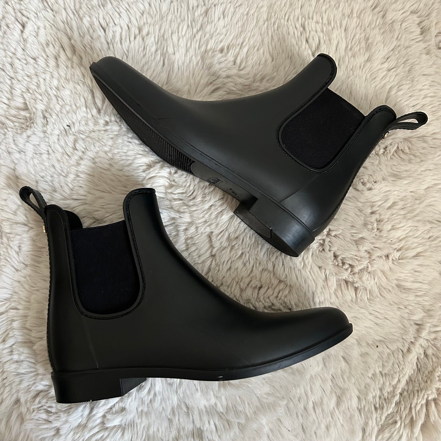 Tinsley Black Chelsea Rain Booties Boots