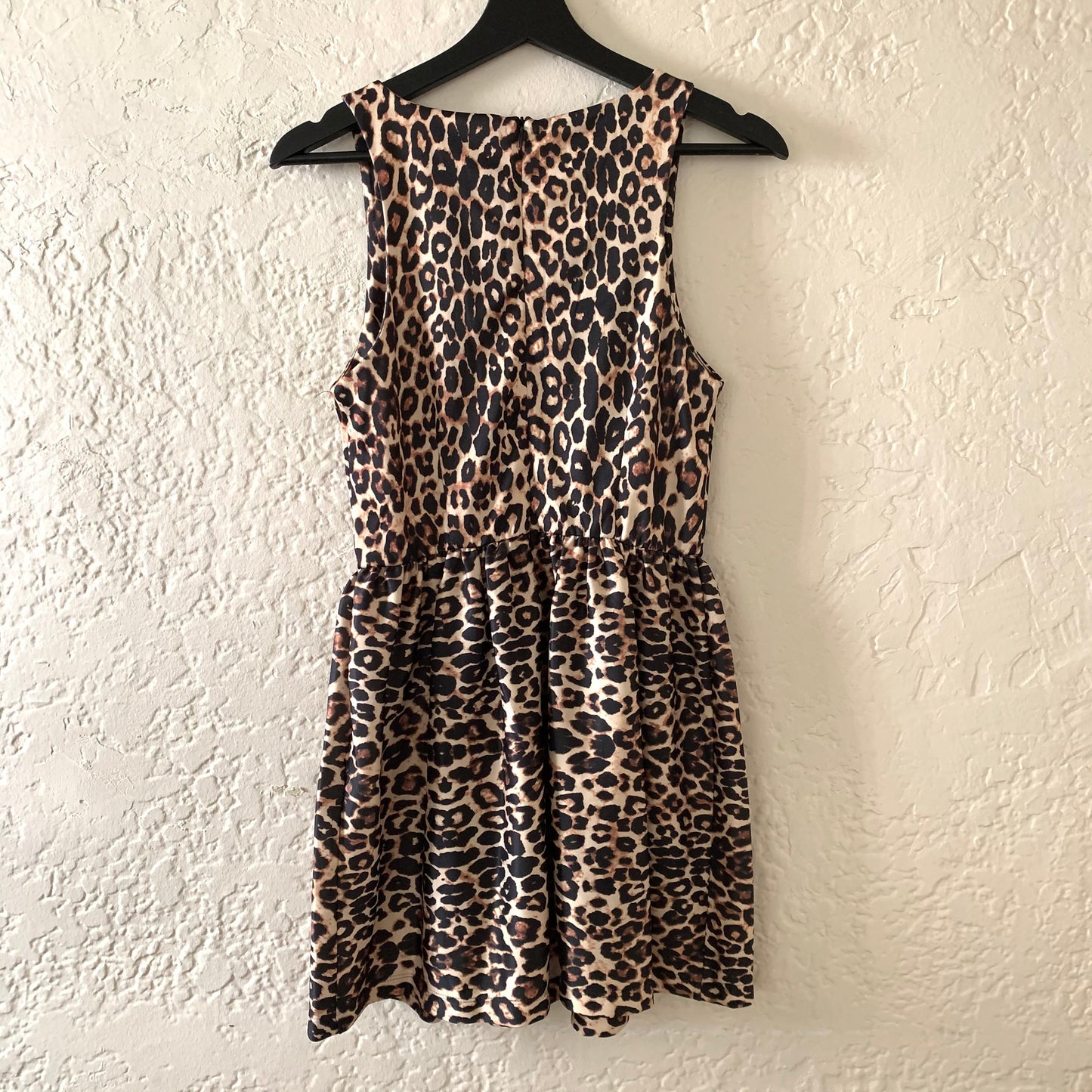 Leopard Print Skater Mini Dress
