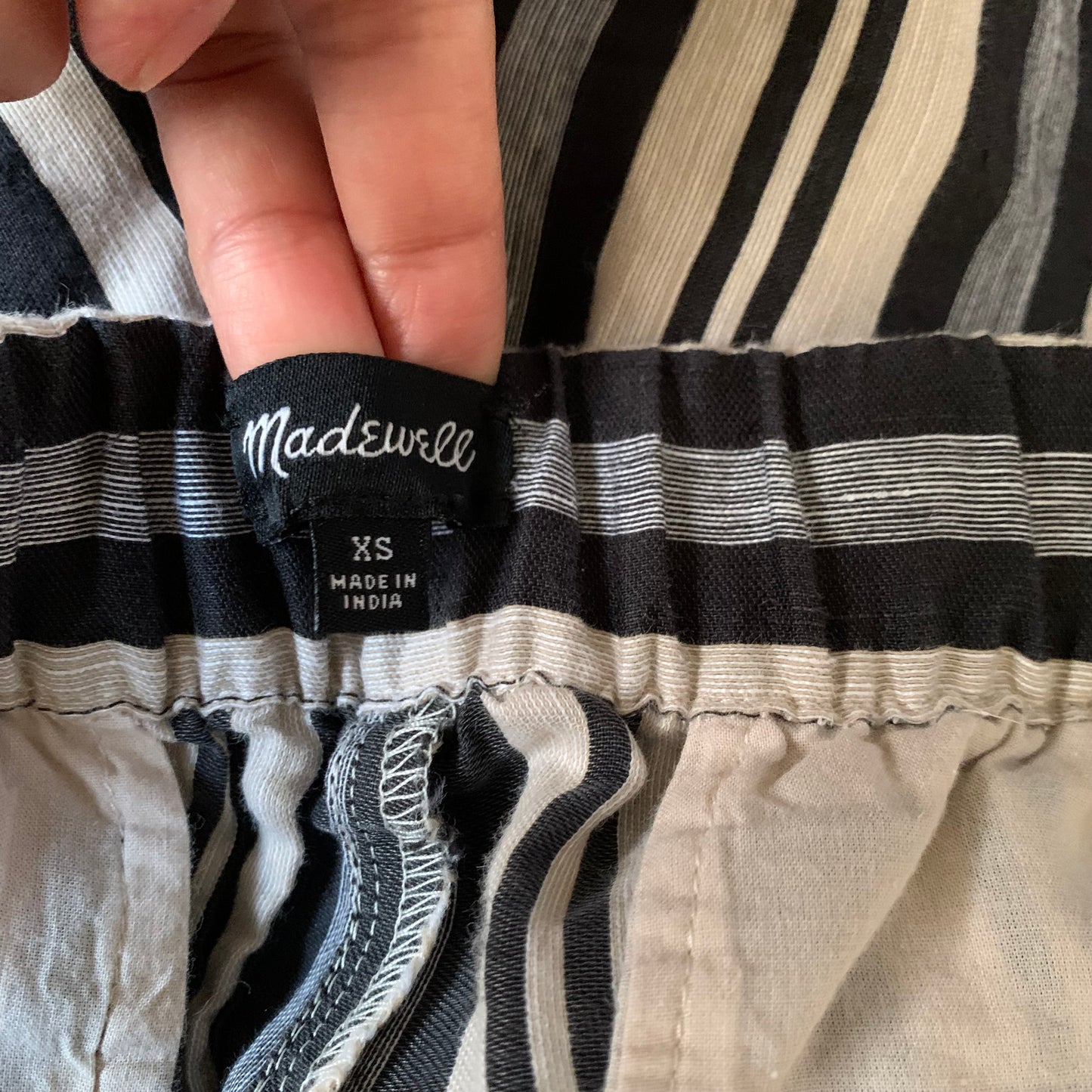 Linen Blend Evelyn Striped Shorts