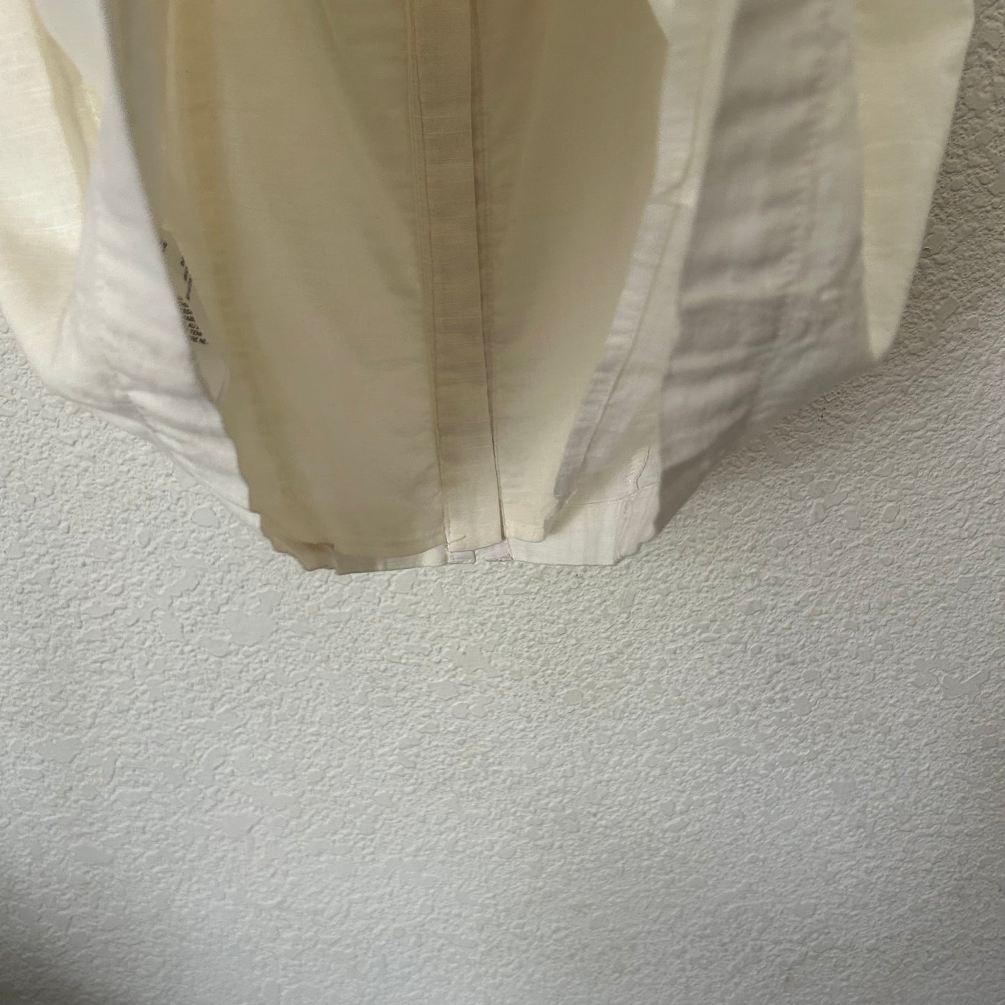 Britney Hook & Eye Mini Dress White Puff Sleeves Ivory Cotton