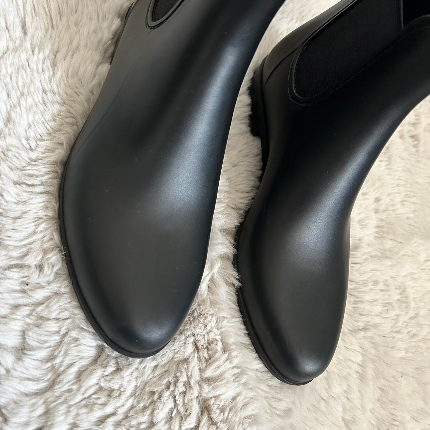 Tinsley Black Chelsea Rain Booties Boots