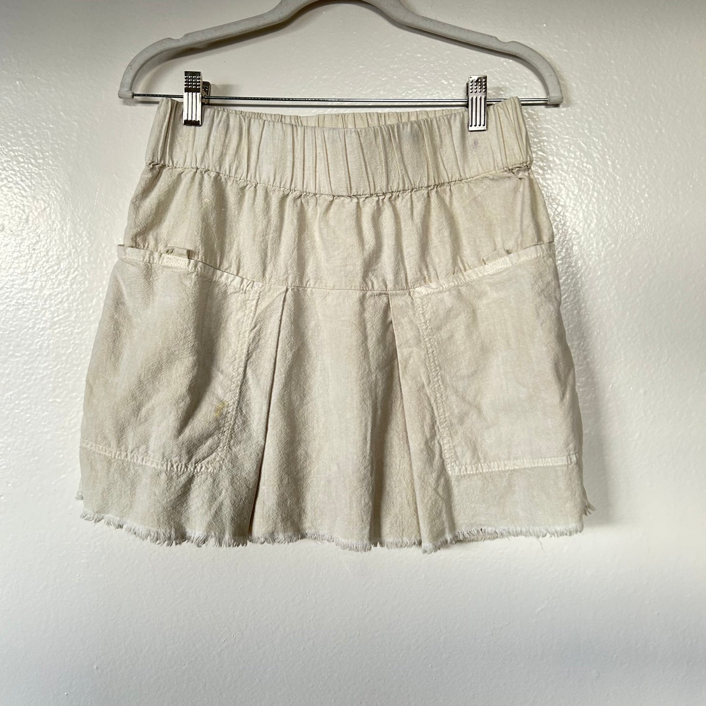 Marisa 100% Cotton Cream Mini Skirt