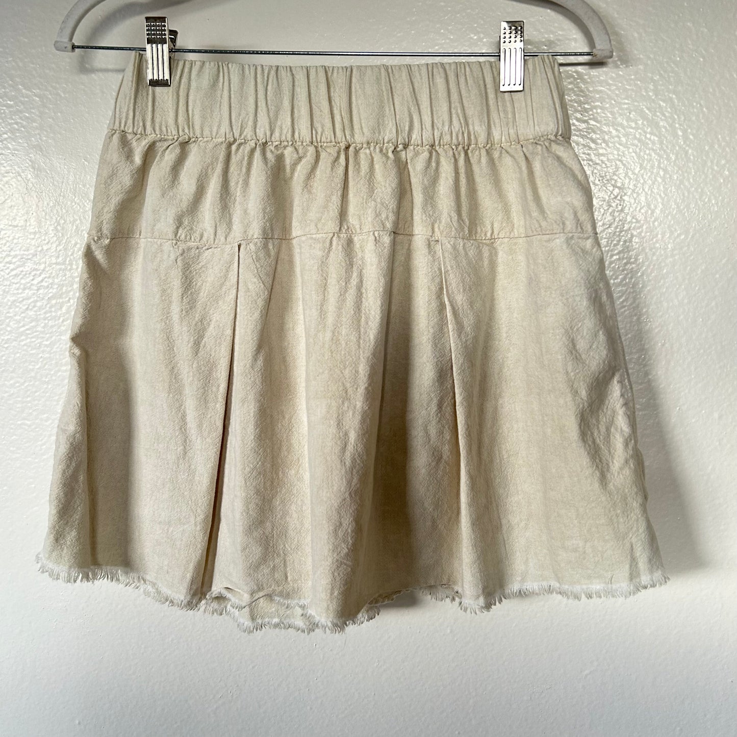 Marisa 100% Cotton Cream Mini Skirt