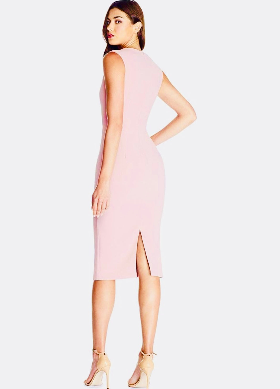 Pink Mauve Elle Midi Bodycon Dress