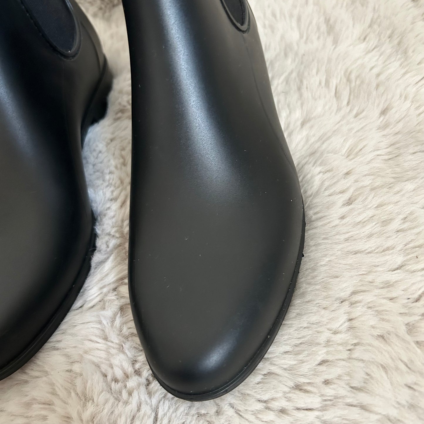 Tinsley Black Chelsea Rain Booties Boots