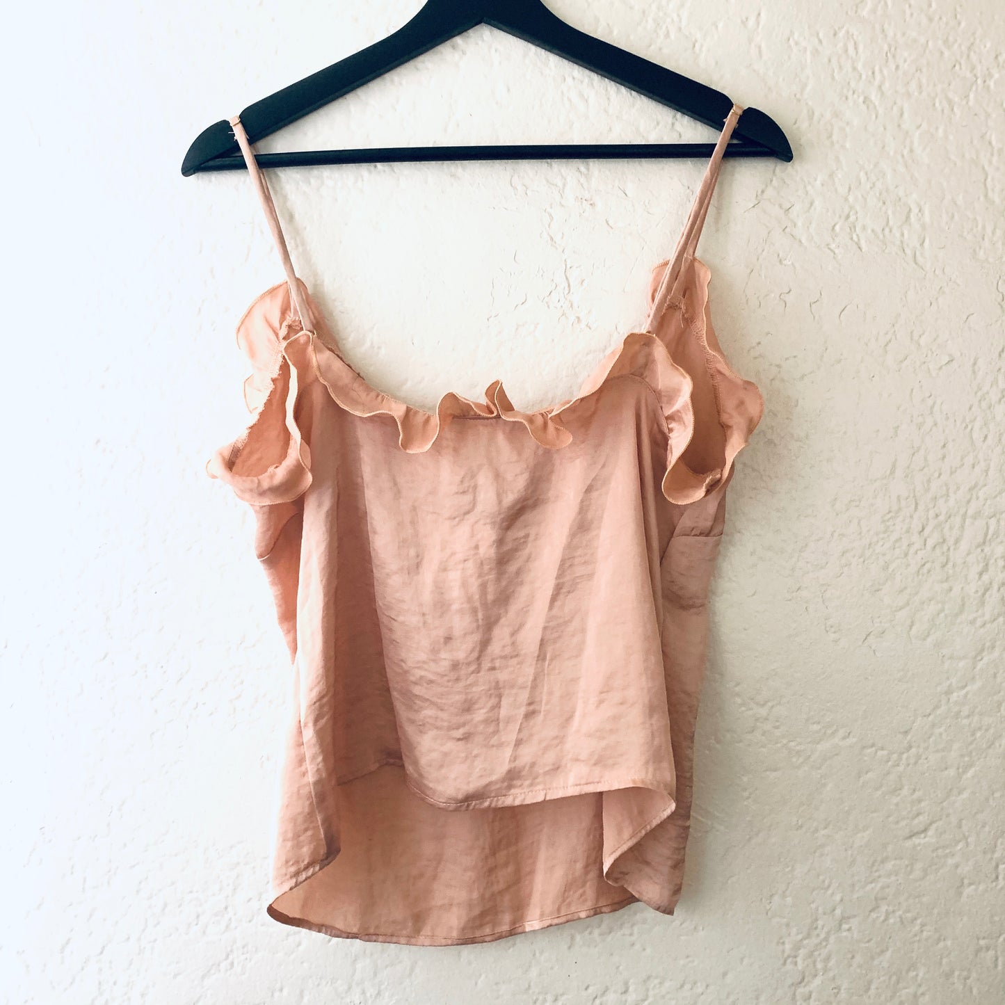 Free People Intimately Blush Pink Ruffle Cami