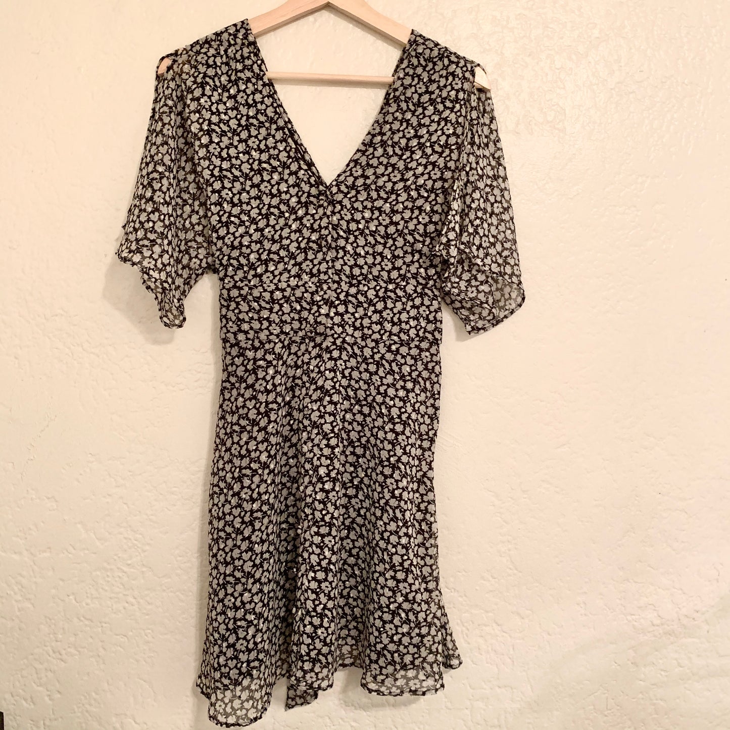 Ivey Dress Floral Mini Dress Black White