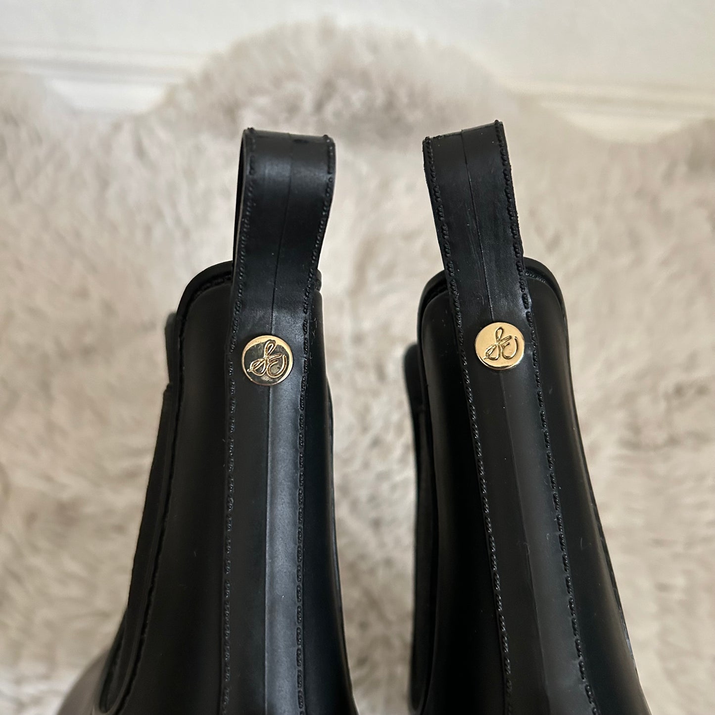 Tinsley Black Chelsea Rain Booties Boots