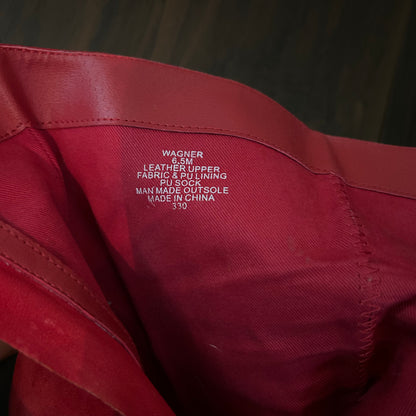 Wagner Stiletto-Heel Booties in Red