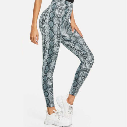 New Snake Print Legging High Waisted Grey Black New
