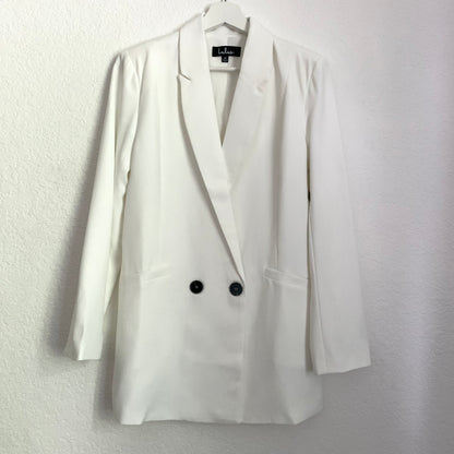 Imani White Oversized Blazer Double Breasted