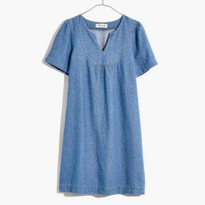 Denim Swing Dress in Newsome Wash Jean Blue