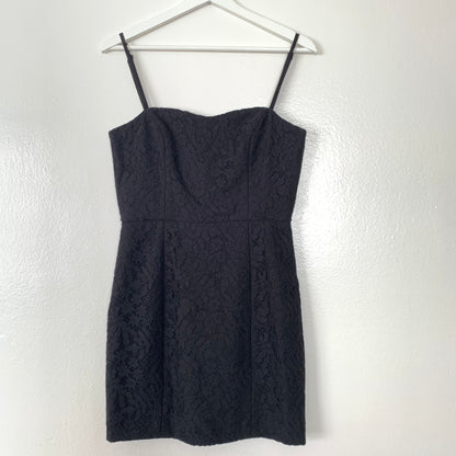 Black Lace Sheath Mini Dress