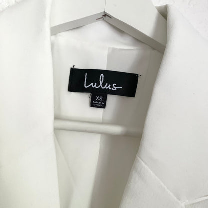 Imani White Oversized Blazer Double Breasted
