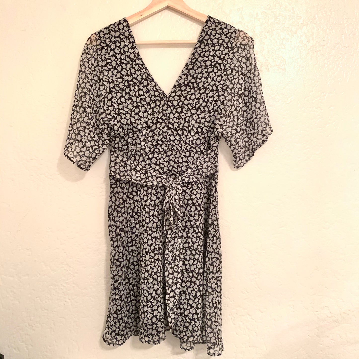 Ivey Dress Floral Mini Dress Black White