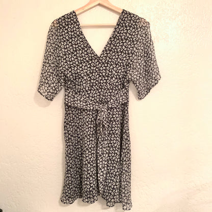 Ivey Dress Floral Mini Dress Black White
