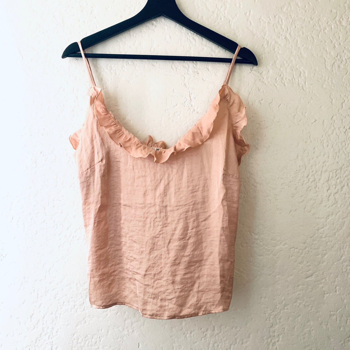 Free People Intimately Blush Pink Ruffle Cami