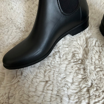 Tinsley Black Chelsea Rain Booties Boots