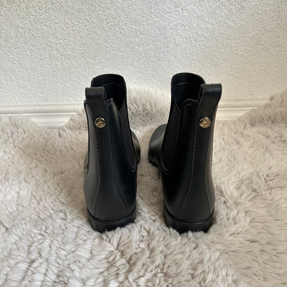 Tinsley Black Chelsea Rain Booties Boots