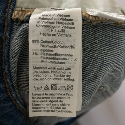 High-Rise Denim Jean Shorts in Malden Wash Size 32