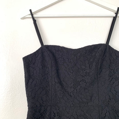 Black Lace Sheath Mini Dress